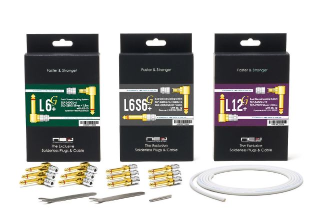 New cable and plug variations are now available for the “most powerful solderless system ever!

The “NEO SOLDERLESS” series is an unparalleled solderless system that combines high strength, high durability, and high sound quality through Oyaide NEO’s unique Dual Clawed Locking System (patented).

The solderless cable system has gained popularity for its ease of use, speed, and convenience in allowing anyone to customize the optimum length for their system, and is already being used by many.

The “NEO SOLDERLESS” series is not only about convenience, but also about durability and sound quality, and has succeeded in eliminating at once the problems of unexpected wire breakage, loss of sound caused by the use of thin cables, and variations in quality due to the simplicity of the construction process. The “SOLDERLESS” series has succeeded in eliminating all these problems at once.